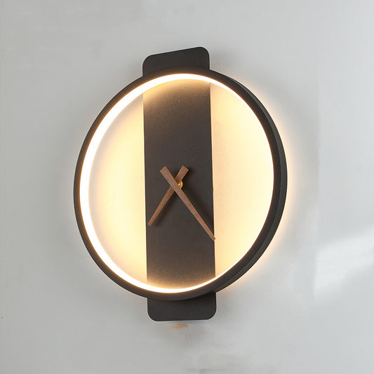 Nordic Wall Lamp  Clock 