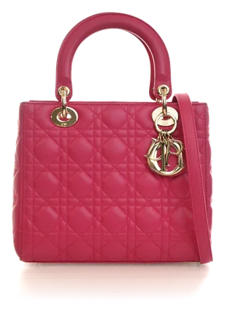 Christian Dior Medium Lambskin Lady Dior